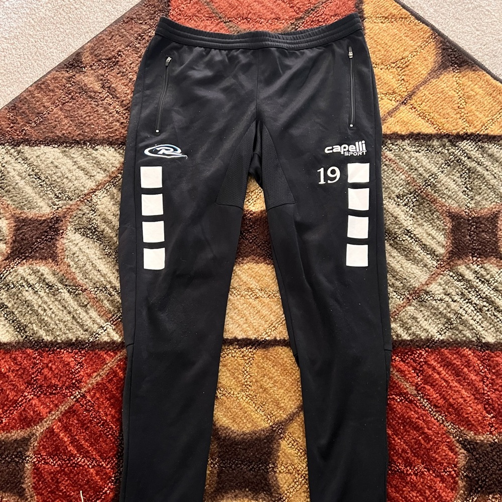 RUSH SPARROW TRAINING PANTS -- BLACK WHITE